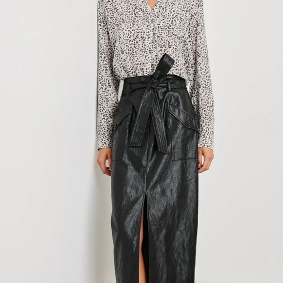 NWOT Rails Josephine Charcoal Watercolor Cheetah Animal Print Button-Up Blouse M - Picture 6 of 12